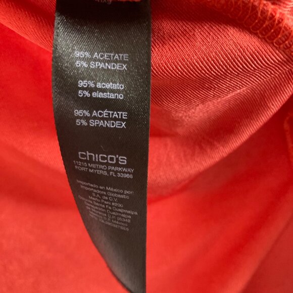 Womens Chicos Travelers Collection Open Cardigan Pleat Front Orange XL‎ - Picture 8 of 9